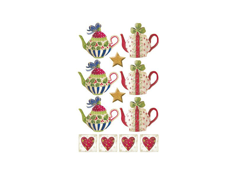 3D PAPIR ZA DEKUPAŽ 12x20 cm - BOZICNI CAJNICI I S