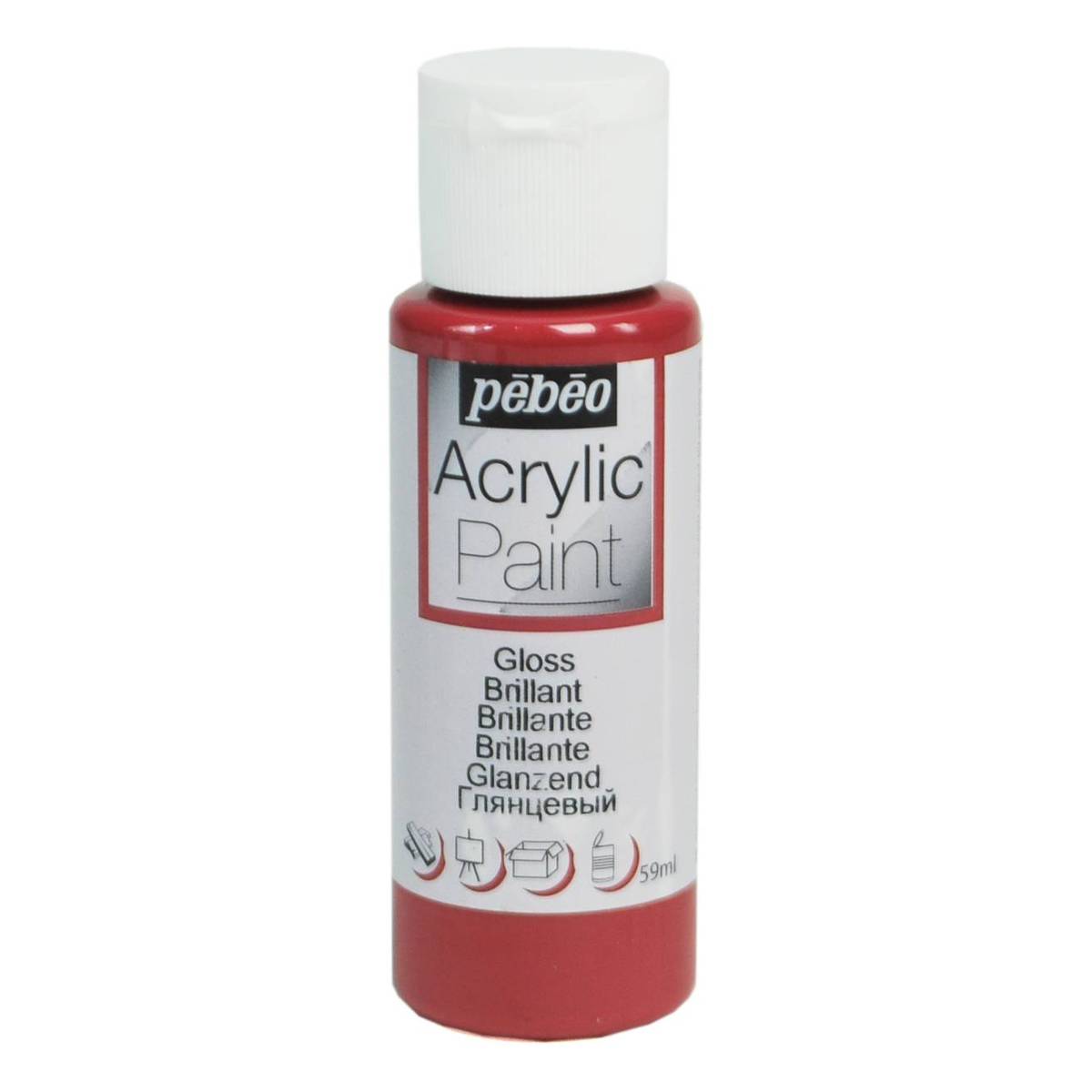 ACRYLIC PAINT 59ML GLOSS BORDEAUX RED