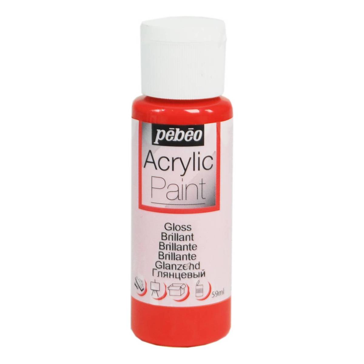 ACRYLIC PAINT 59ML GLOSS- RED