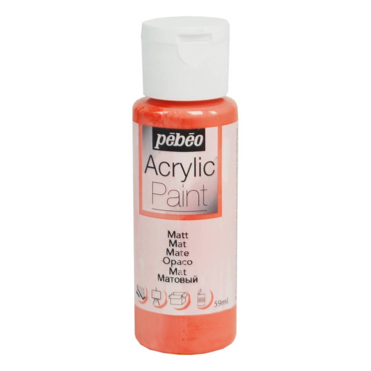 ACRYLIC PAINT 59ML MATT -CORAL