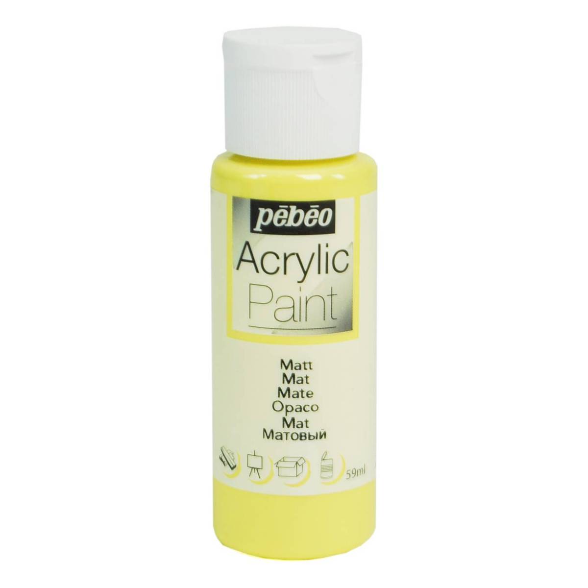 ACRYLIC PAINT 59ML MATT- LIGHT  YELLOW