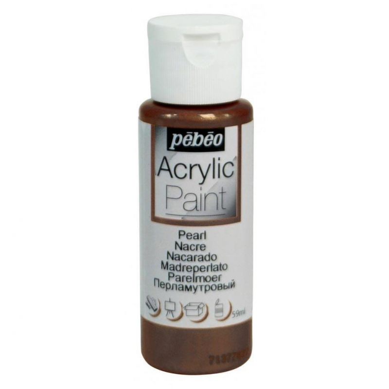 ACRYLIC PAINT 59ML PEARL CHOCOLATE