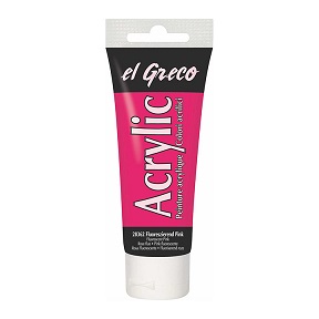 Akrilna boja El Greco 75 ml Fluorescent Pink
