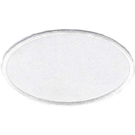 APLIKACIJA ZA TEKSTIL OVALE GRANDE  BELA - TERMOLEPLJIVA 10,5 x 6,0 cm