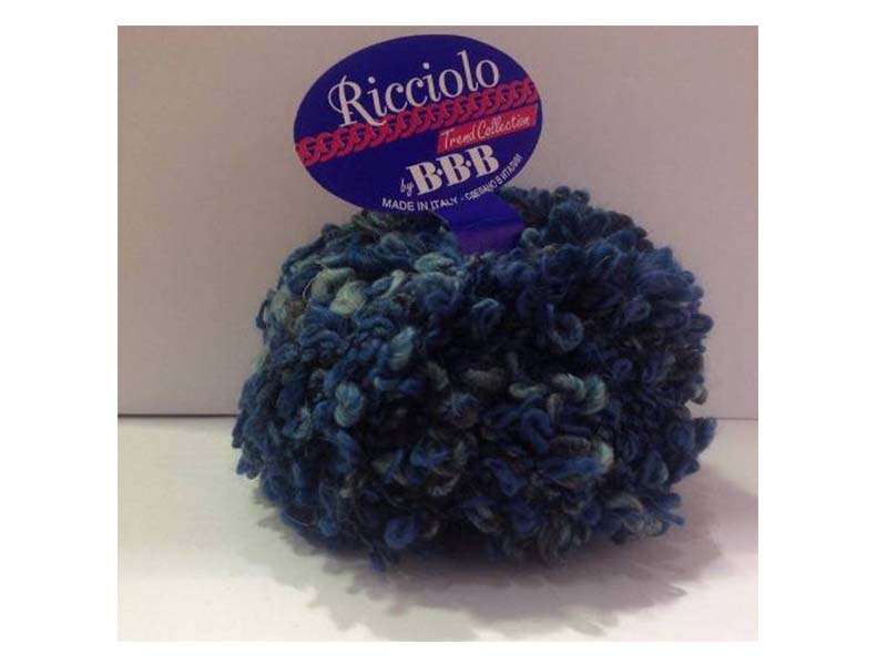 BBB Ricciolo – Plava 40% vuna, 57% akril, 3% poliamid