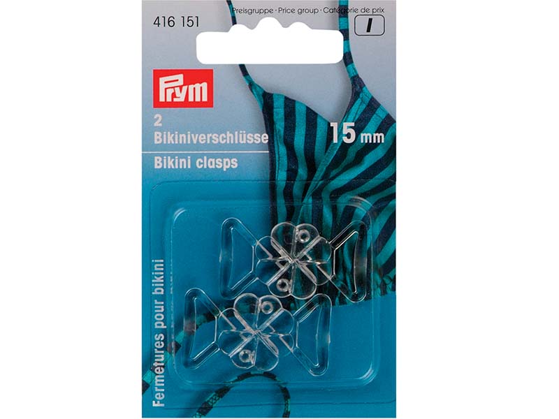 BIKINI KLIPSA CVET PLASTIČNA- PROZIRNA 12mm