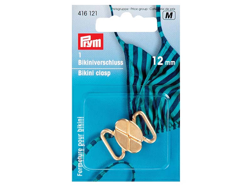 BIKINI KLIPSA METALNA -ZLATNA 12 mm