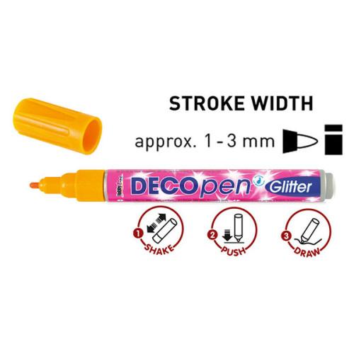 DEKO LINER GLITTER ORANZ