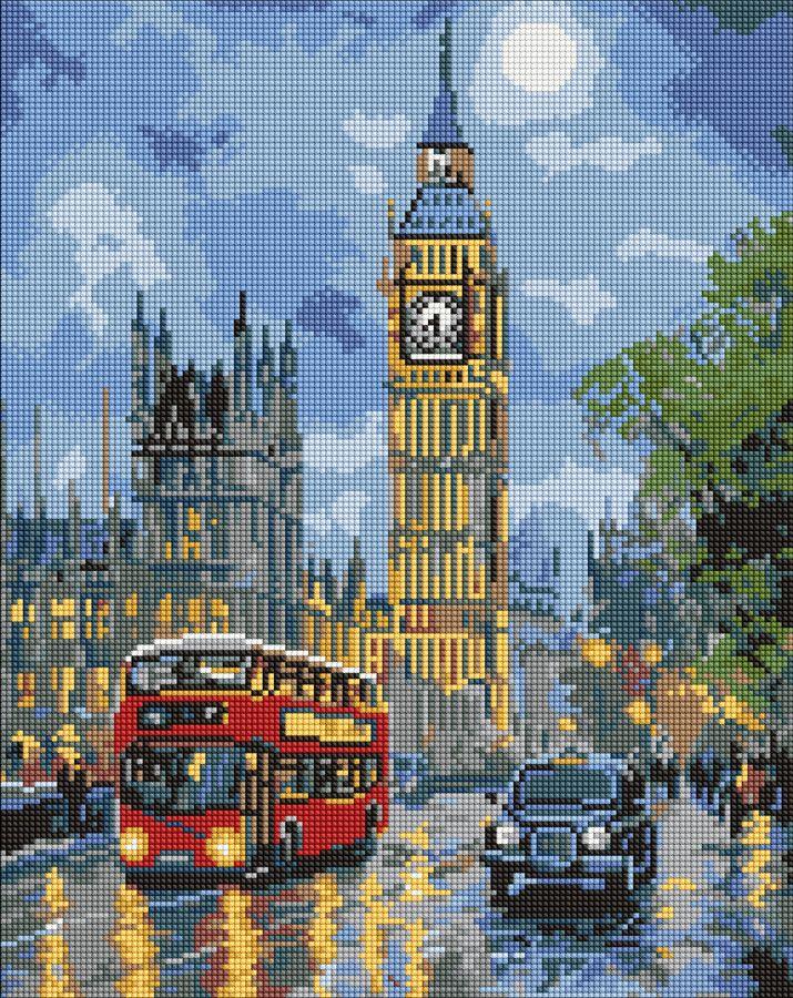 Diamond Mosaic  London noću 40x50cm