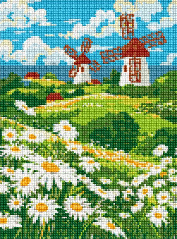 Diamond Mosaic  Bele Rade 30x40cm