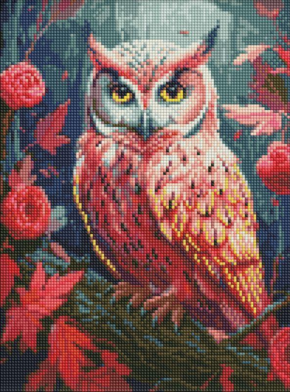  Diamond Mosaic sa AB kristalima Sova 30x40 cm