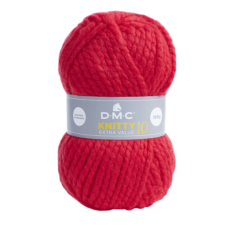 DMC KNITTY 10 CRVENA 100gr, dužina82m 
