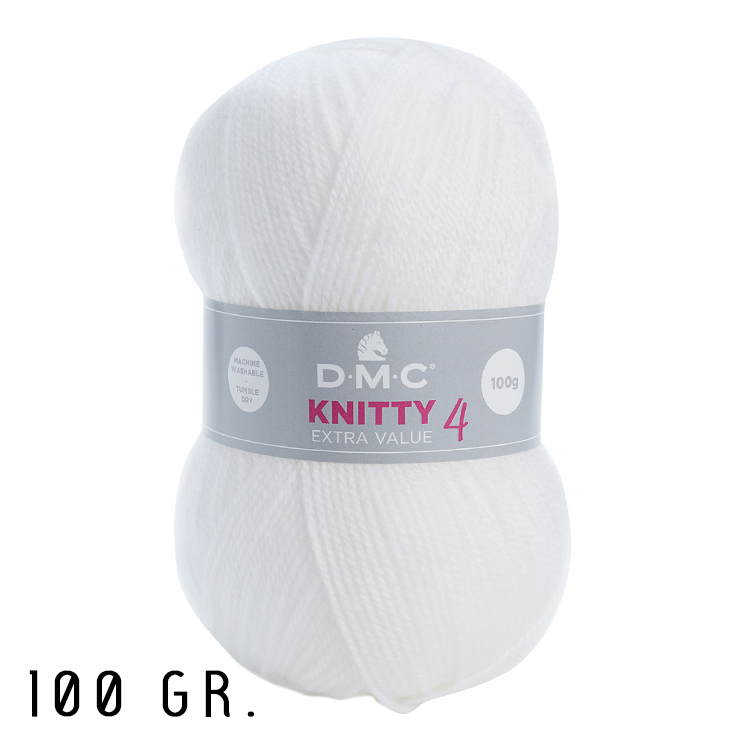 DMC KNITTY4 BELA 100gr, dužina 280m         