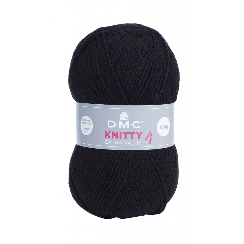 DMC KNITTY4 CRNA 100GR/250           