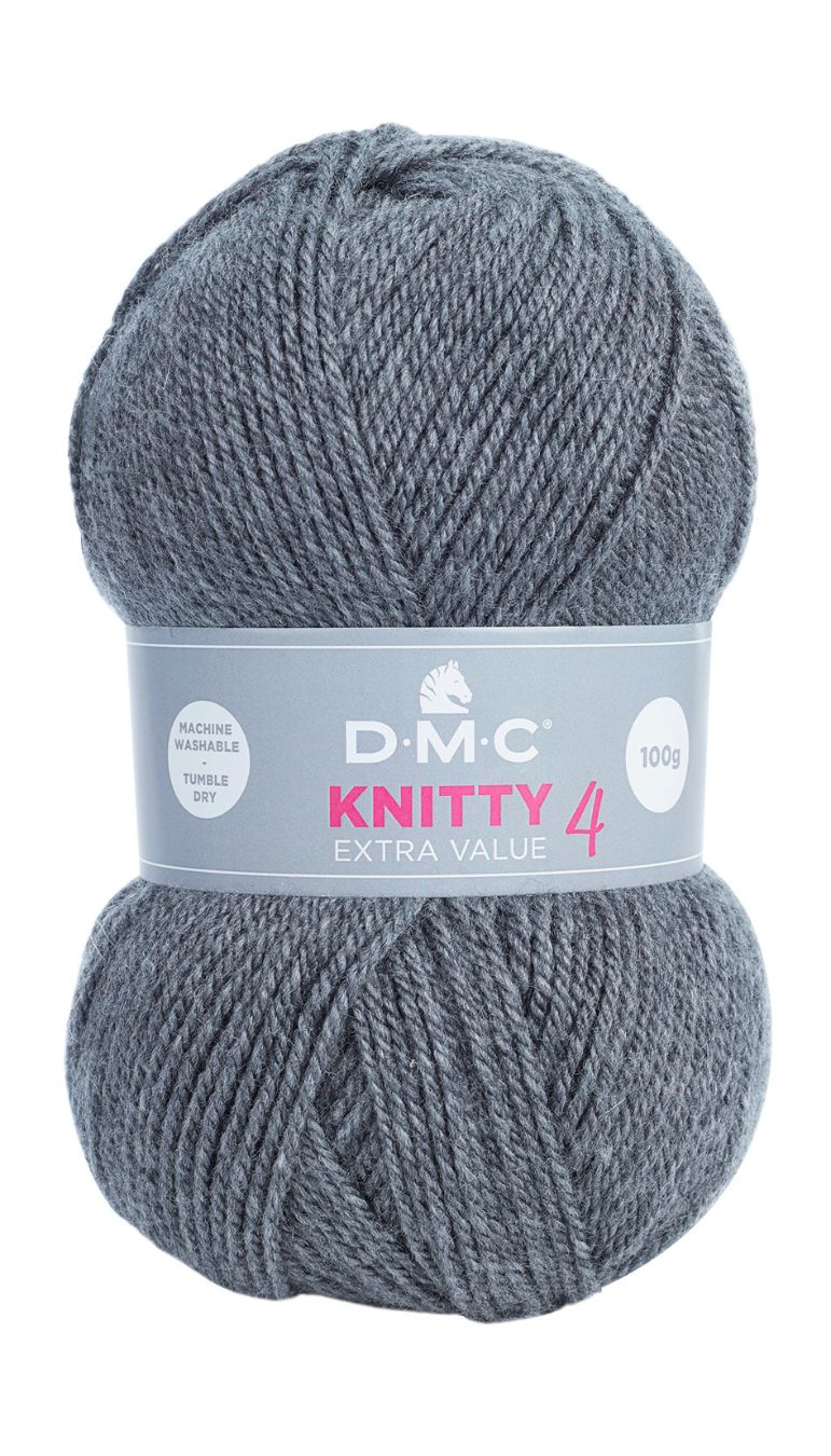 DMC KNITTY4 SIVA 100gr, dužina 280m           