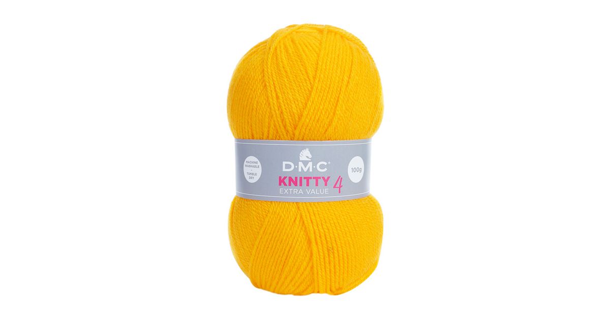  DMC KNITTY4 ŽUTA 100gr, dužina 280m