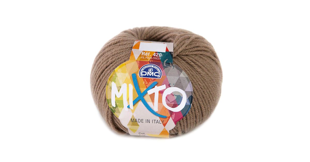 DMC MIXTO -50gr/125m 50% WOOL, 50% HYPOALERGENIC MICROFIBER