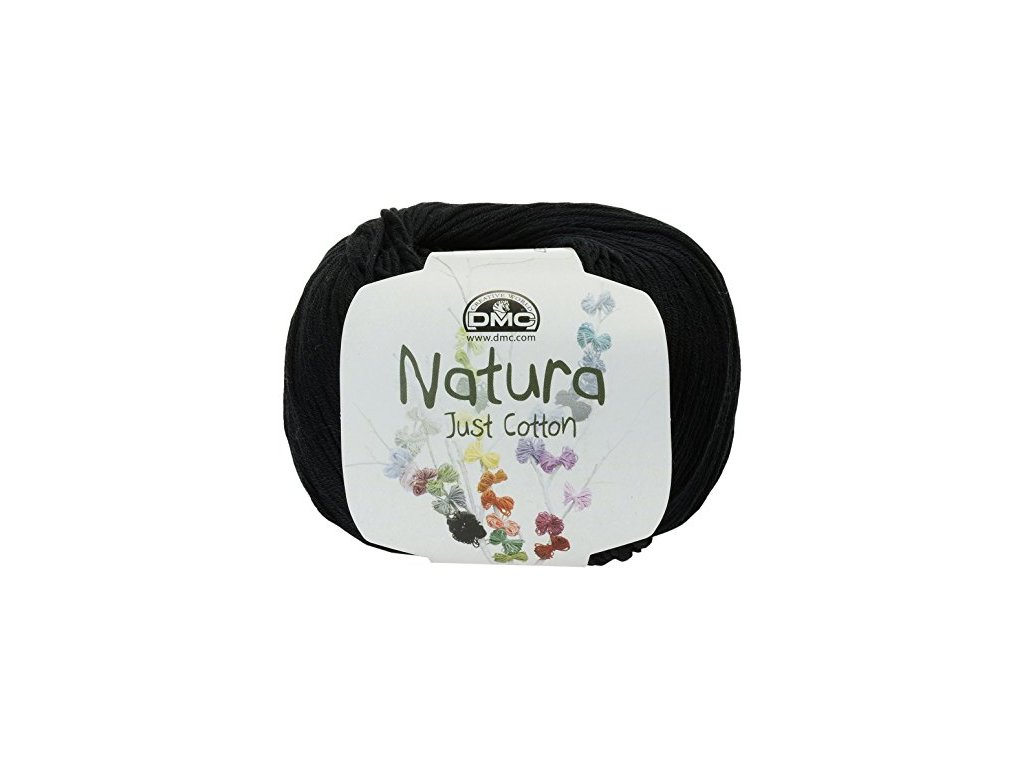 DMC NATURA PAMUČNI KONAC ZA PLETENJE 50g, 155 m,crna boja