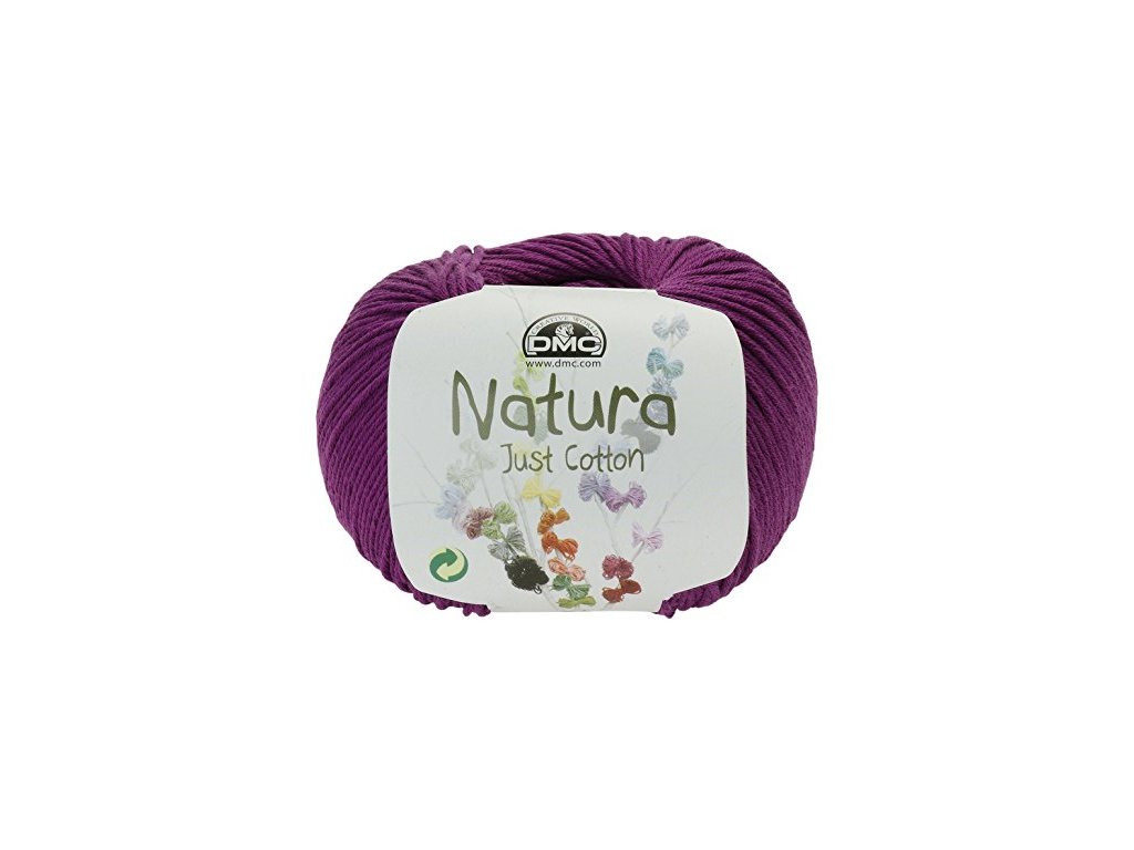 DMC NATURA PAMUČNI KONAC ZA PLETENJE 50g, 155 m, ljubičasta boja