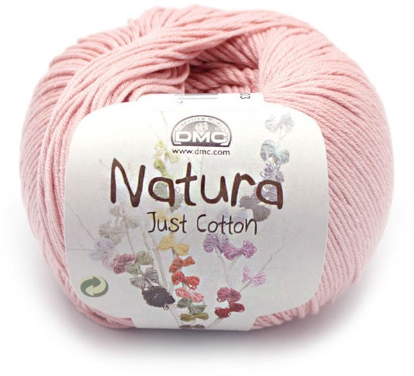 DMC NATURA PAMUČNI KONAC ZA PLETENJE 50g, 155 m, roza boja