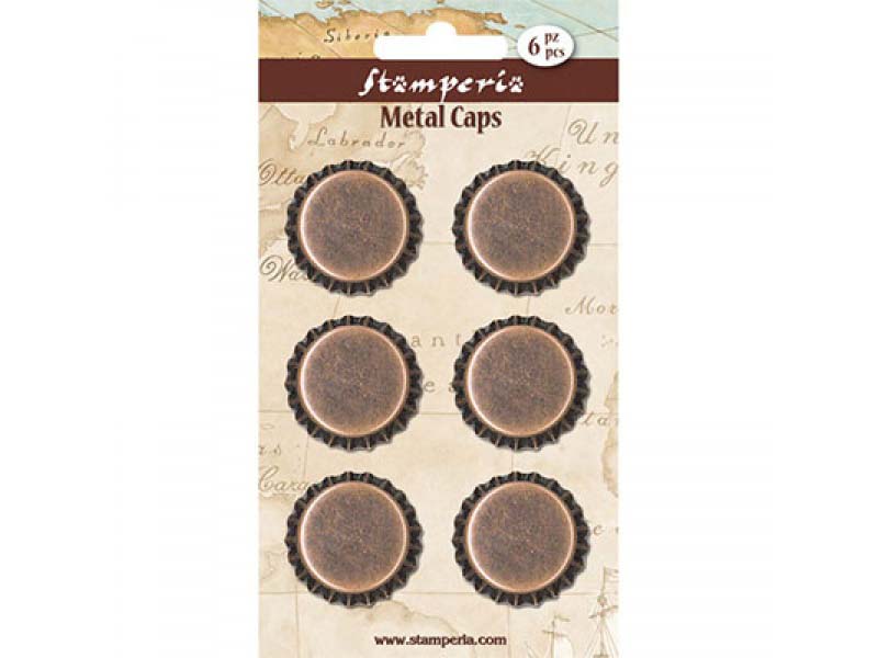 SET METALNIH UKRASNIH POKLOPACA 6 komada