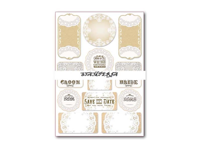 DEKORATIVNE NALEPNICE WEDDING 12komada