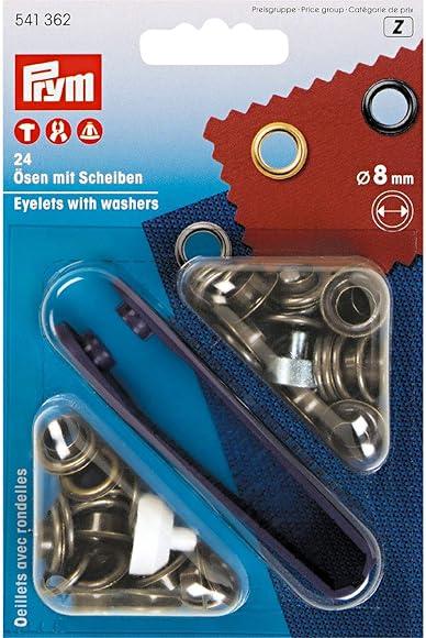 Eyelets + washers brass 8 mm antique bra