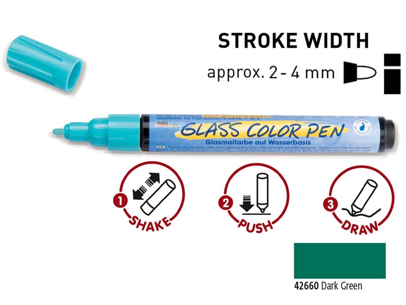 Glass Color Pen - Dark Green