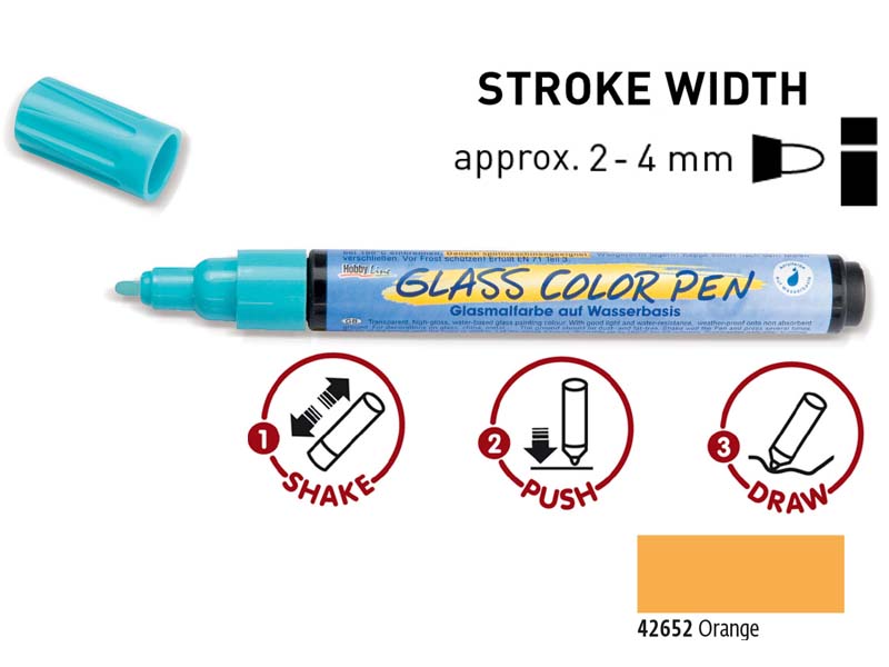 Glass Color Pen - Orange