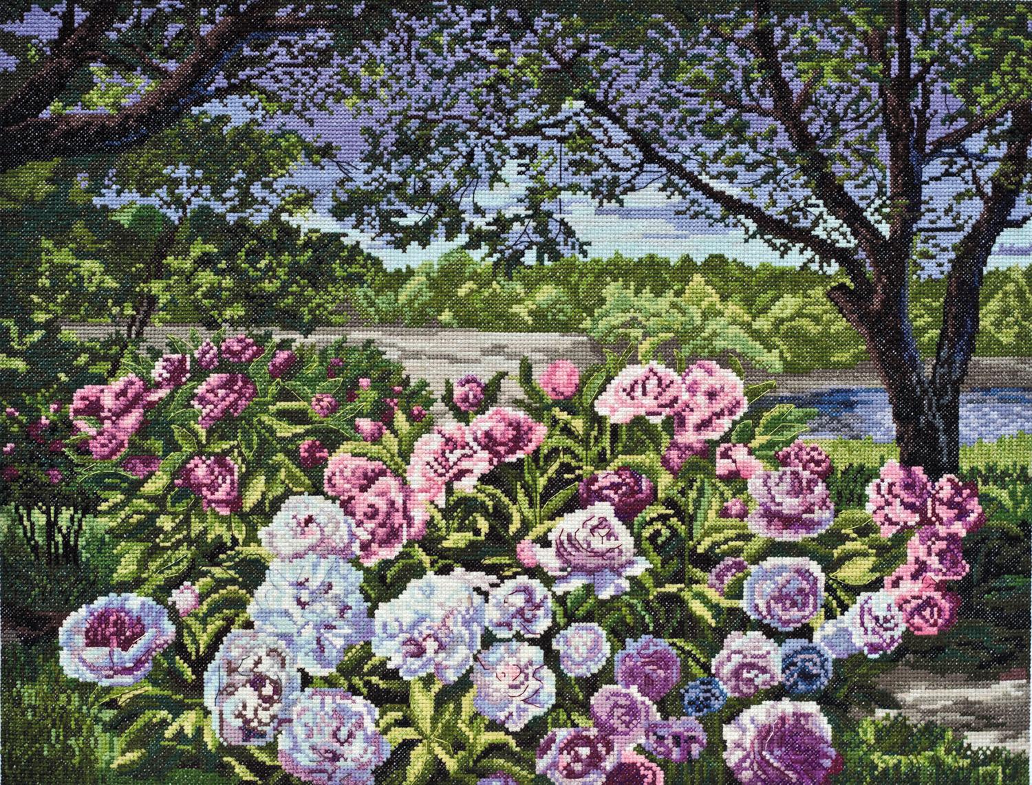 Goblen set - Polje božura (47,5x36,5cm)