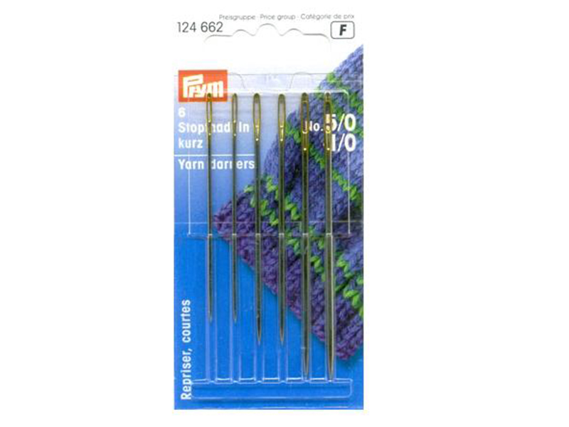 Igle za ručno šivenje-krpljenje, kratke, vel. 5/0-1/0, 6kom