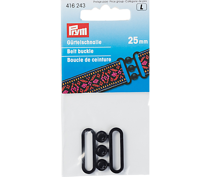 KOPČA ZA KAIŠ-CRNA 25mm 