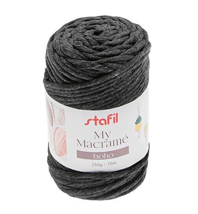 macramé boho 250g/ball anthracite