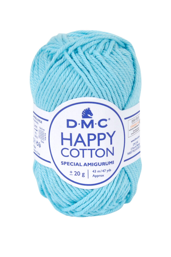 NATURA HAPPY COTTON - PAMUČNI KONAC ZA PLETENJE 20g, 43m, plava boja