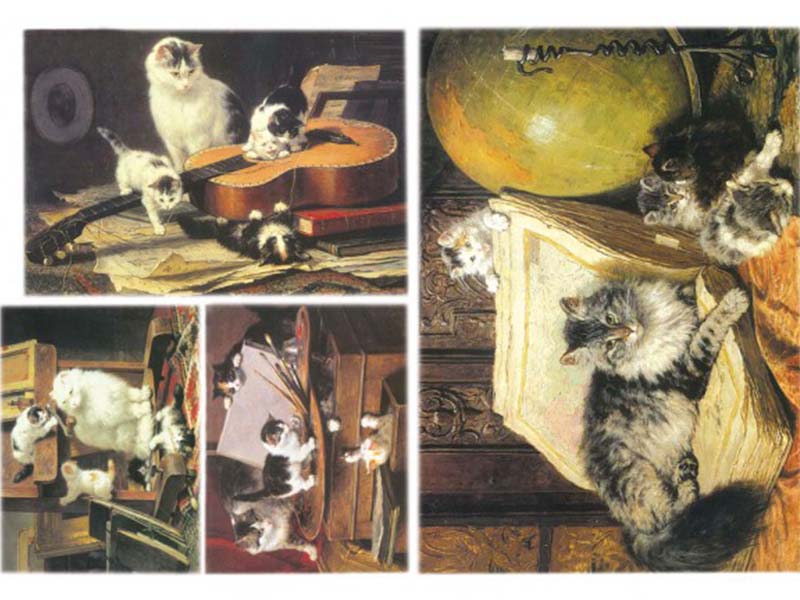 Papir za Decoupage - Art cats
