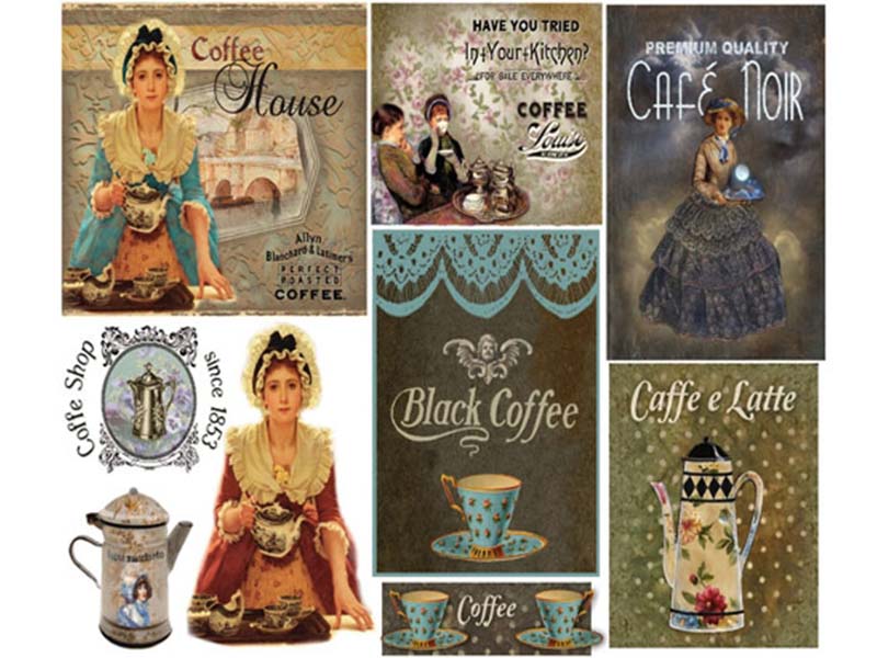 Papir za Decoupage - Black Coffee