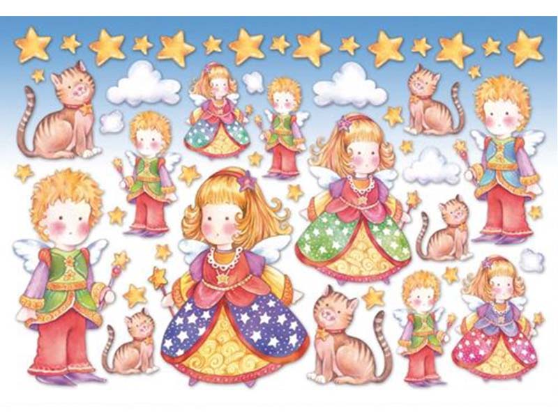Papir za Decoupage - Children, angels and cats