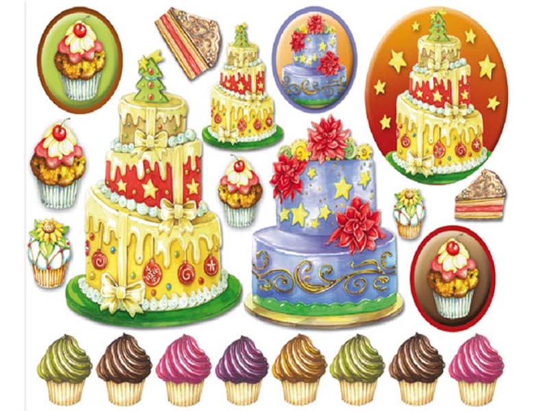 Papir za Decoupage - Christmas cake