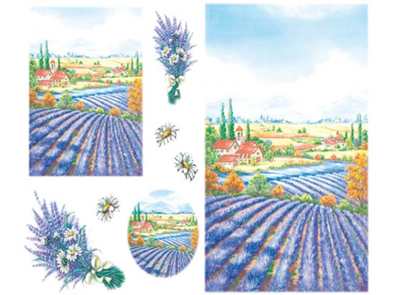 Papir za Decoupage - Lavender field