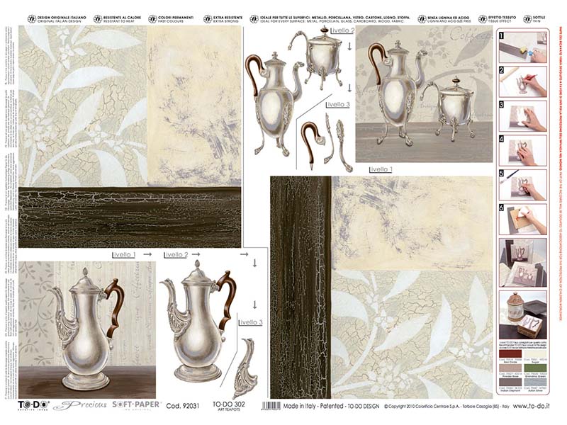 Papir za Decoupage - Silver