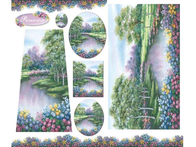 Papir za Decoupage - Spring at the lake