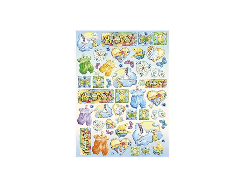 PAPIR ZA DEKUPAŽ cm 50 x 70  Baby boy