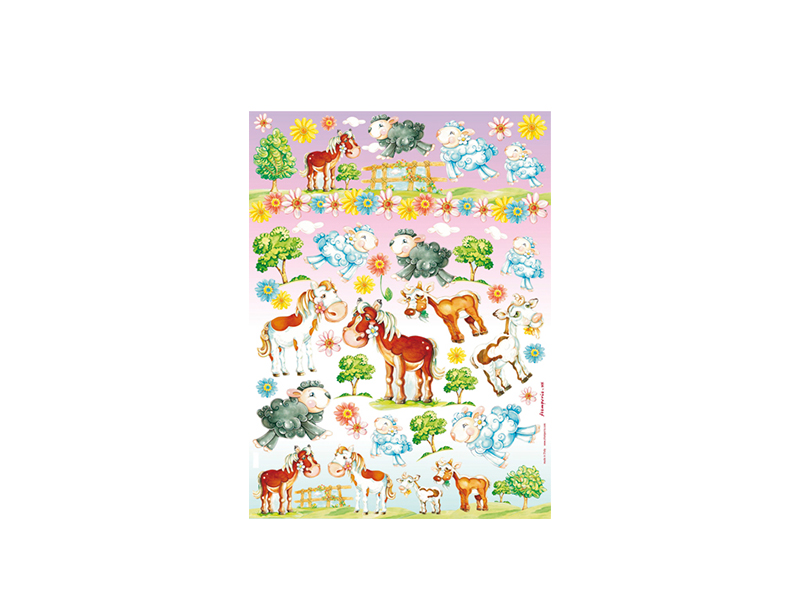 PAPIR ZA DEKUPAŽ cm 50 x 70  Farm 2