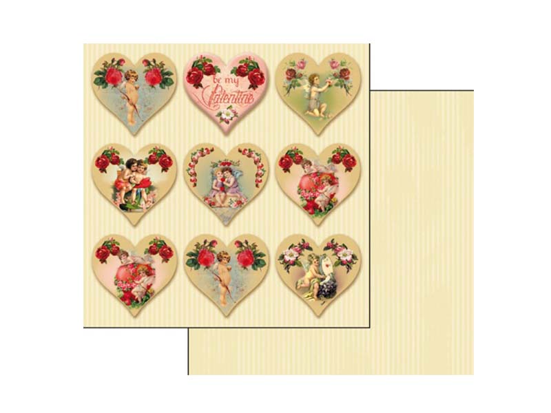 PAPIR ZA SCRAPBOOKING-heart 30.5 x 30.5cm