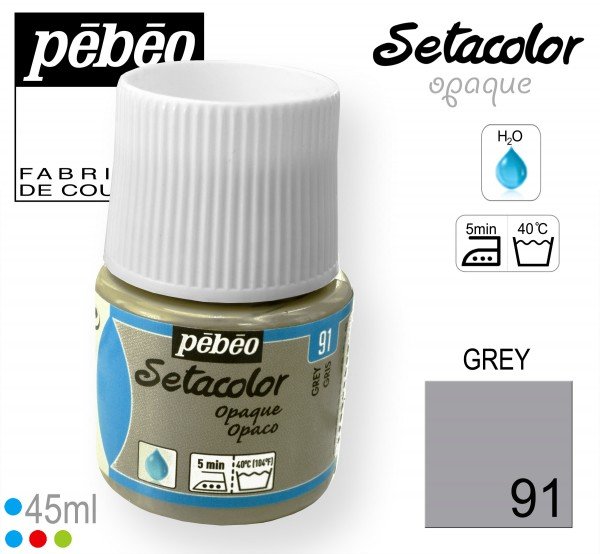 PEBEO SETACOLOR OPAQUE 45ML GREY
