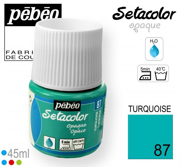 PEBEO SETACOLOR  OPAQUE 45ML TURQUOISE