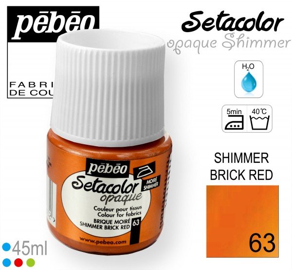 PEBEO SETACOLOR OPAQUE SHIMMER 45 BRICK 