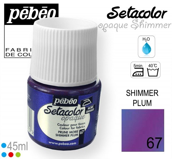 PEBEO SETACOLOR  SHIMMER OPAQUE 45 PLUM