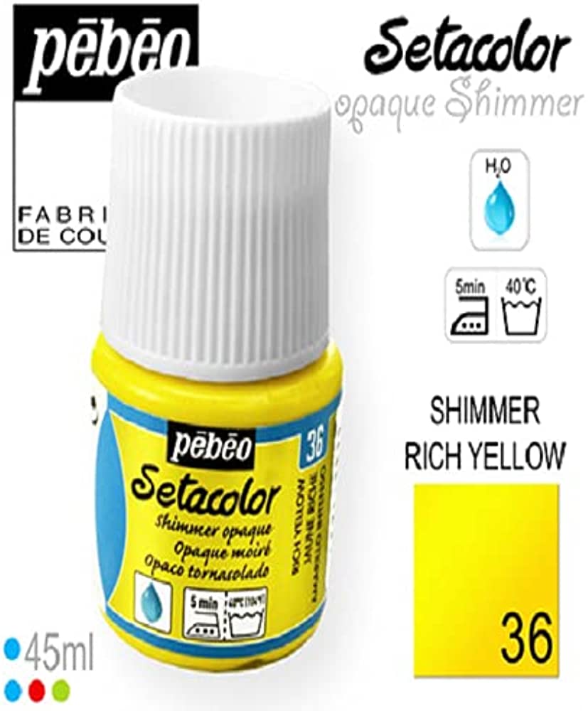 PEBEO SETACOLOR  SHIMMER OPAQUE  45  RICH YELLOW