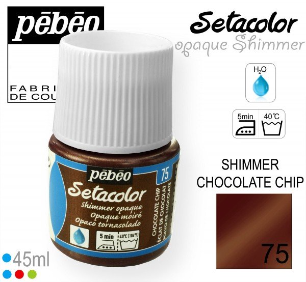 PEBEO SETACOLOR   SHIMMER OPAQUE  45ml  CHOCO CHIP